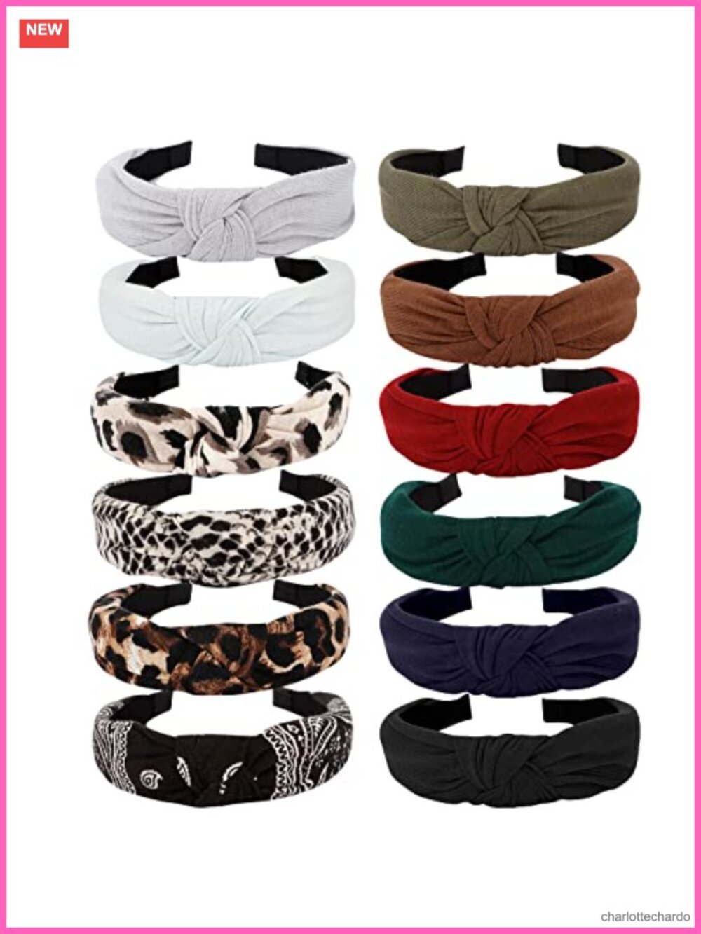 12 Pack Wide Knotted Headbands Soft Elastic Fabric Women Hair Accessories